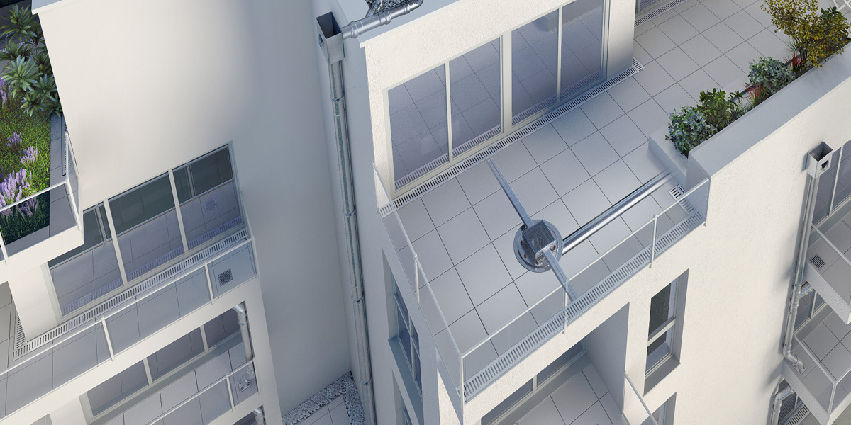 Drenaggio per tetti, balconi e terrazzi