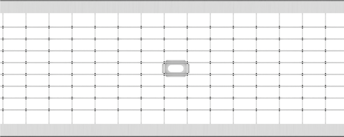 Griglia a maglie antitacco in acciaio zincato o inox. Cl B125 e C250