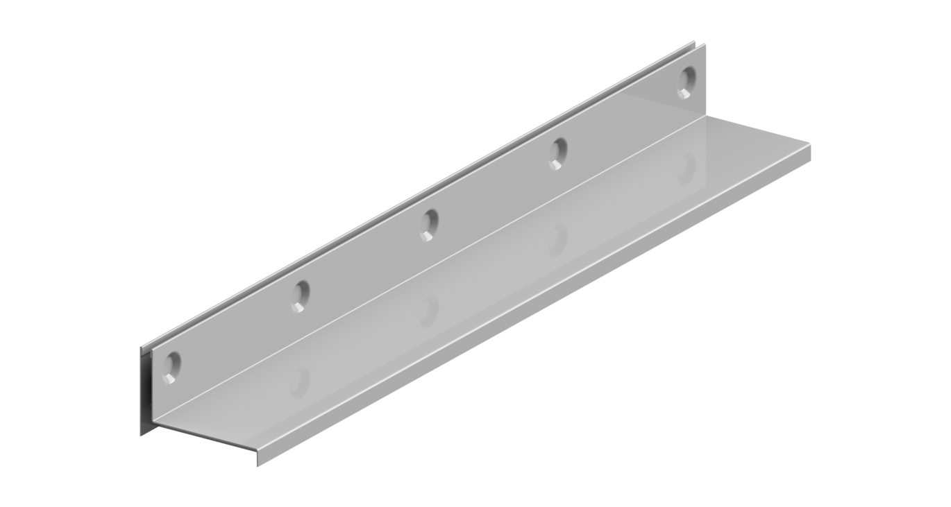 Caditoia a fessura SlotTop Single in acciaio zincato o inox. Disponibile solo per Xtraline-C 100. Cl C250