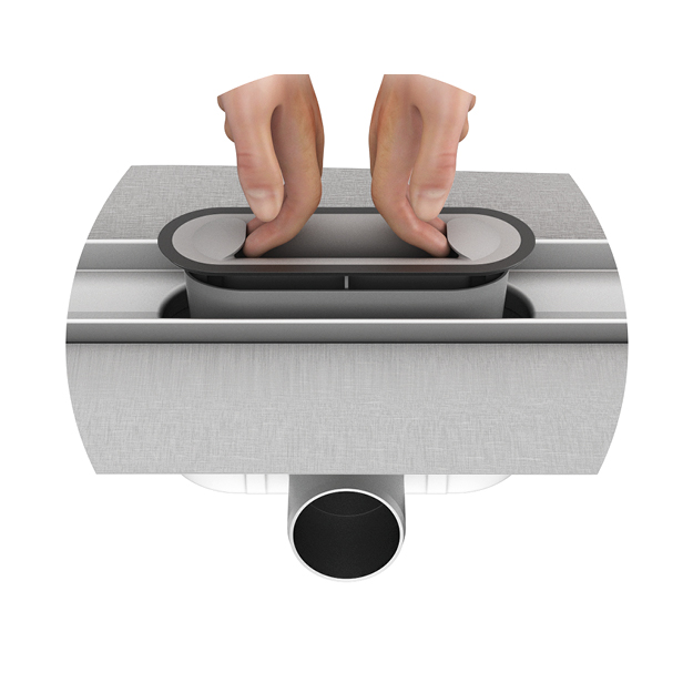 Semplice rimozione del sifone grazie alle due linguette integrate.